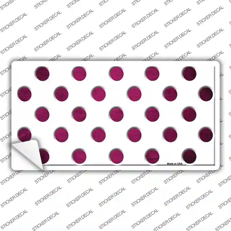 LP-6973s-L Pink White Dots Oil Rubbed Novelty Sticker Decal, Large
