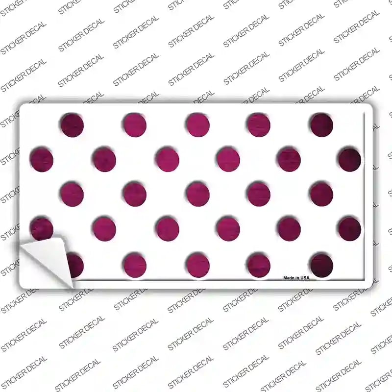 LP-6973s-XL Pink White Dots Oil Rubbed Novelty Sticker Decal, Extra Large