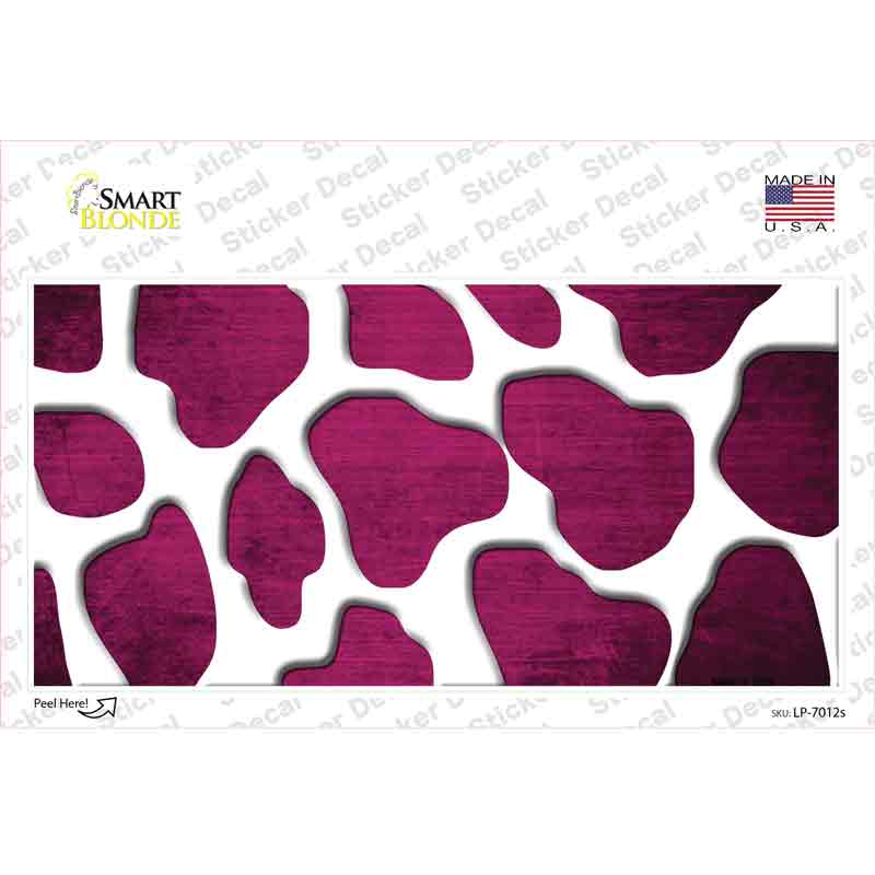 LP-7012s-M Pink White Giraffe Oil Rubbed Novelty Sticker Decal, Medium