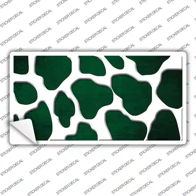 LP-7014s-S Green White Giraffe Oil Rubbed Novelty Sticker Decal, Small