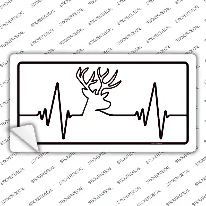 LP-13983s-S Deer Heart Beat Novelty Sticker Decal, Small