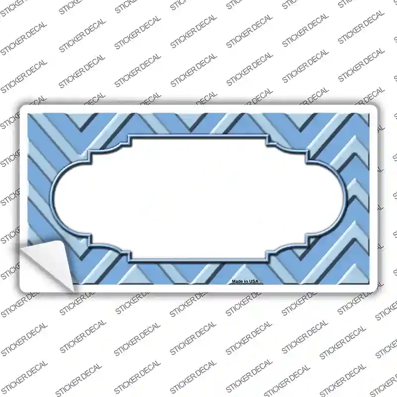 LP-4990s-XL Lighter Blue Chevron Novelty Sticker Decal, Extra Large