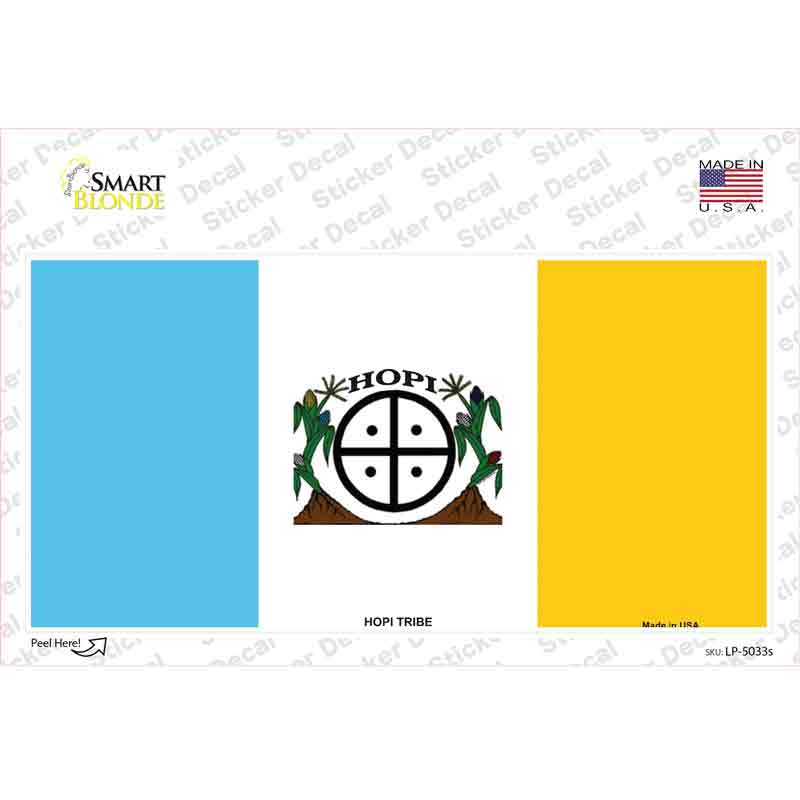 LP-5033s-M Hopi Tribe Flag Novelty Sticker Decal, Medium
