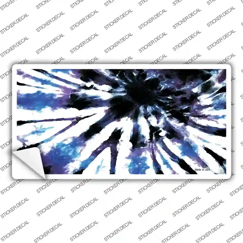 LP-1417s-S Purple Blue Tie-Dye Novelty Sticker Decal, Small