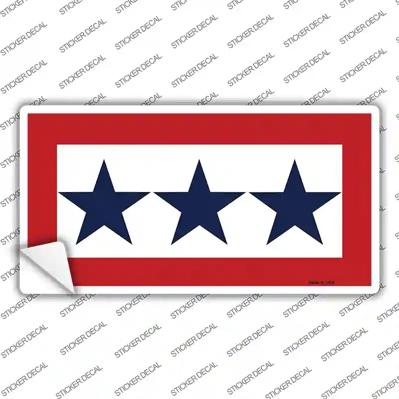 LP-1450s-XL Blue Star Three Novelty Sticker Decal, Extra Large