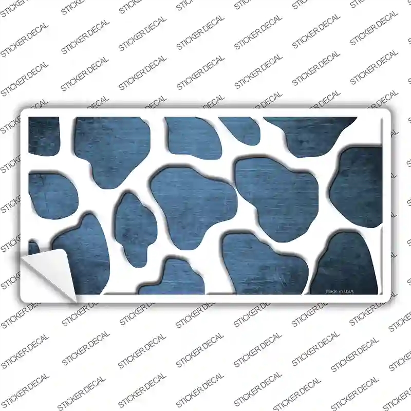 LP-7018s-XL Light Blue White Giraffe Oil Rubbed Novelty Sticker Decal, Extra Large