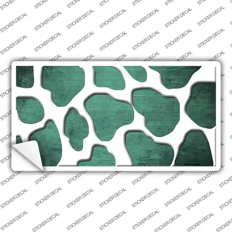 LP-7021s-S Mint White Giraffe Oil Rubbed Novelty Sticker Decal, Small