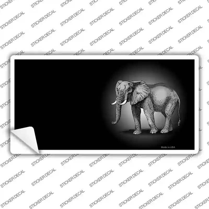 LP-7877s-L Elephants Offset Novelty Sticker Decal, Large