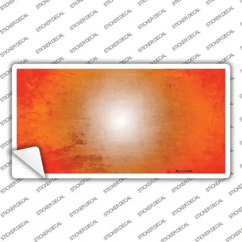 LP-3515s-S Orange & White Fade Scratched Novelty Sticker Decal, Small