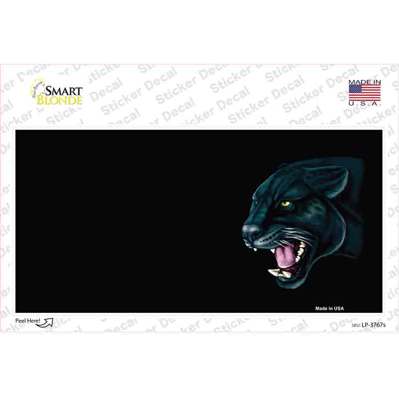LP-3767s-M Panther Offset Profile Novelty Sticker Decal, Medium
