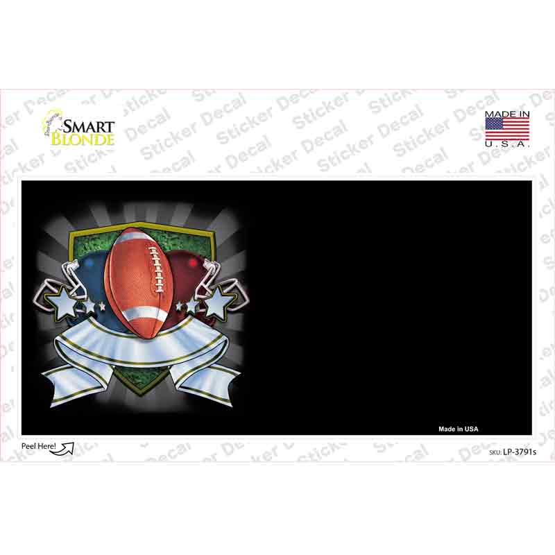 LP-3791s-M Football Banner Offset Novelty Sticker Decal, Medium