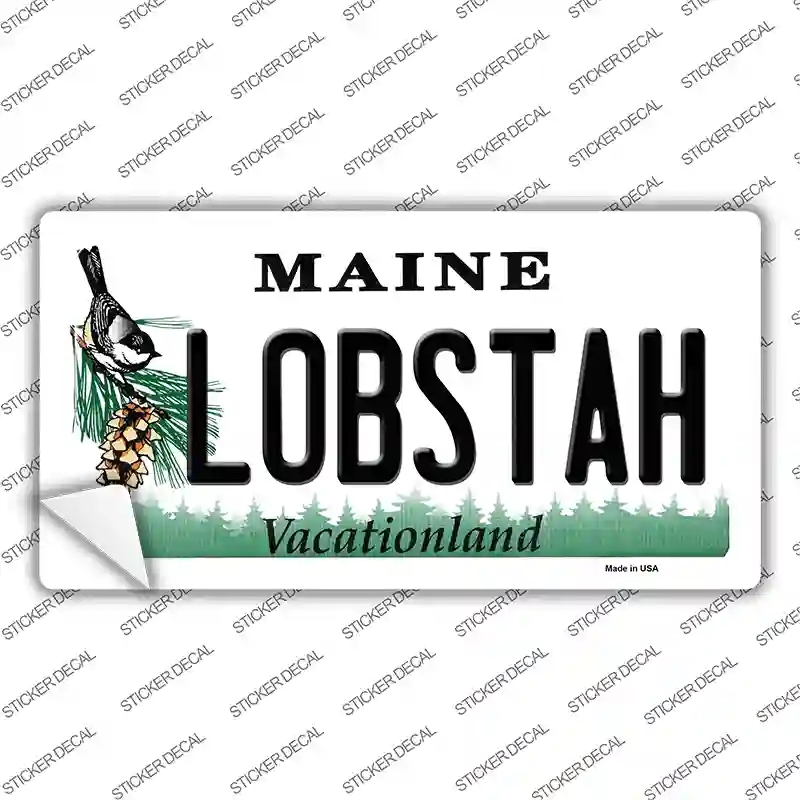 LP-13147s-L Lobstah Maine Novelty Sticker Decal, Large