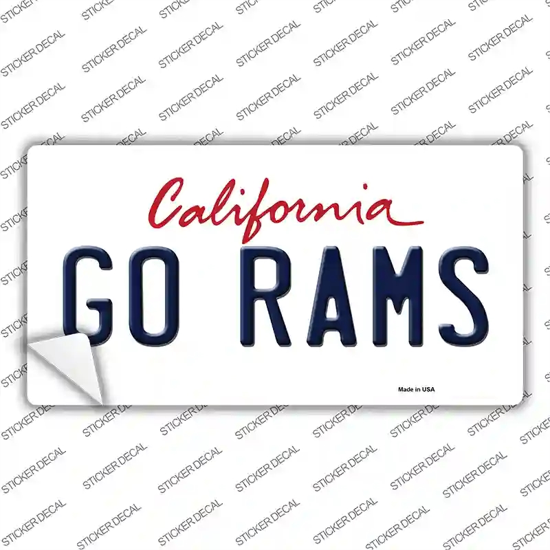 LP-13321s-XL Go Rams Novelty Sticker Decal, Extra Large