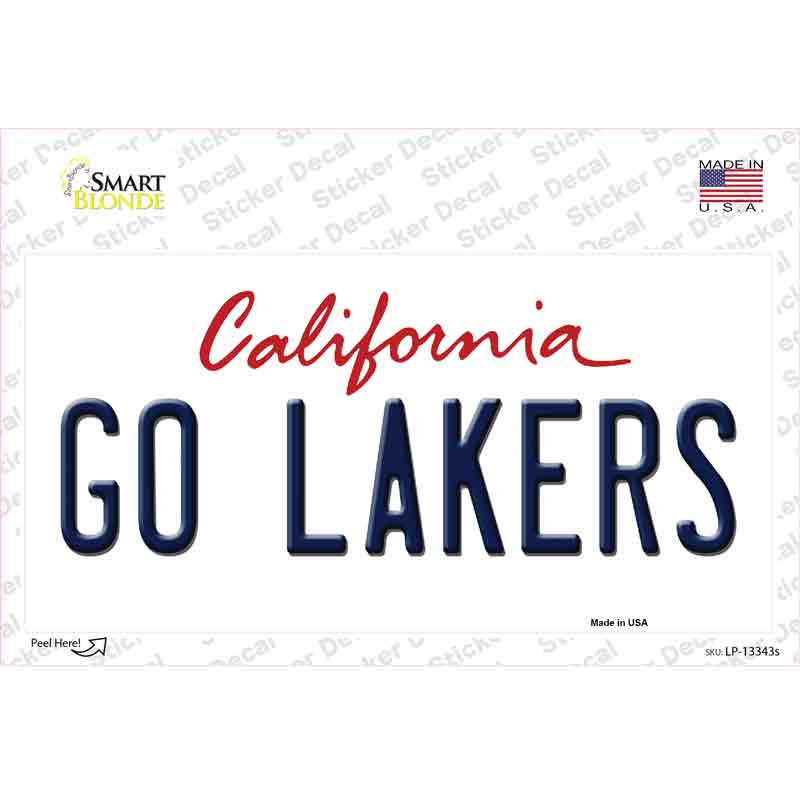 LP-13343s-M Go Lakers Novelty Sticker Decal, Medium