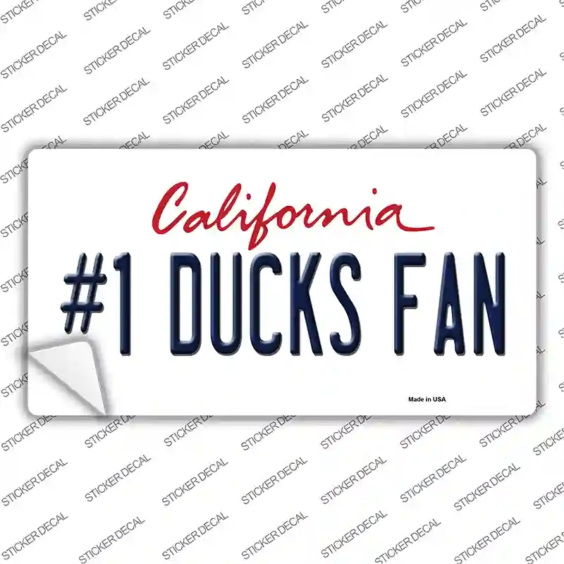 LP-13352s-XL Number 1 Ducks Fan Novelty Sticker Decal, Extra Large