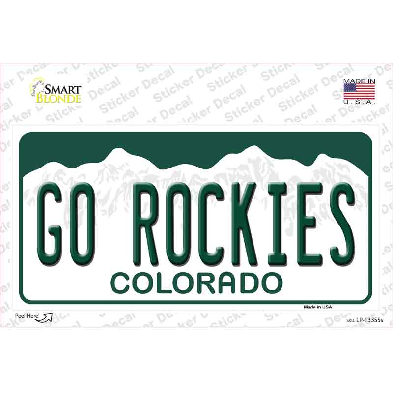 LP-13355s-M Go Rockies Novelty Sticker Decal, Medium