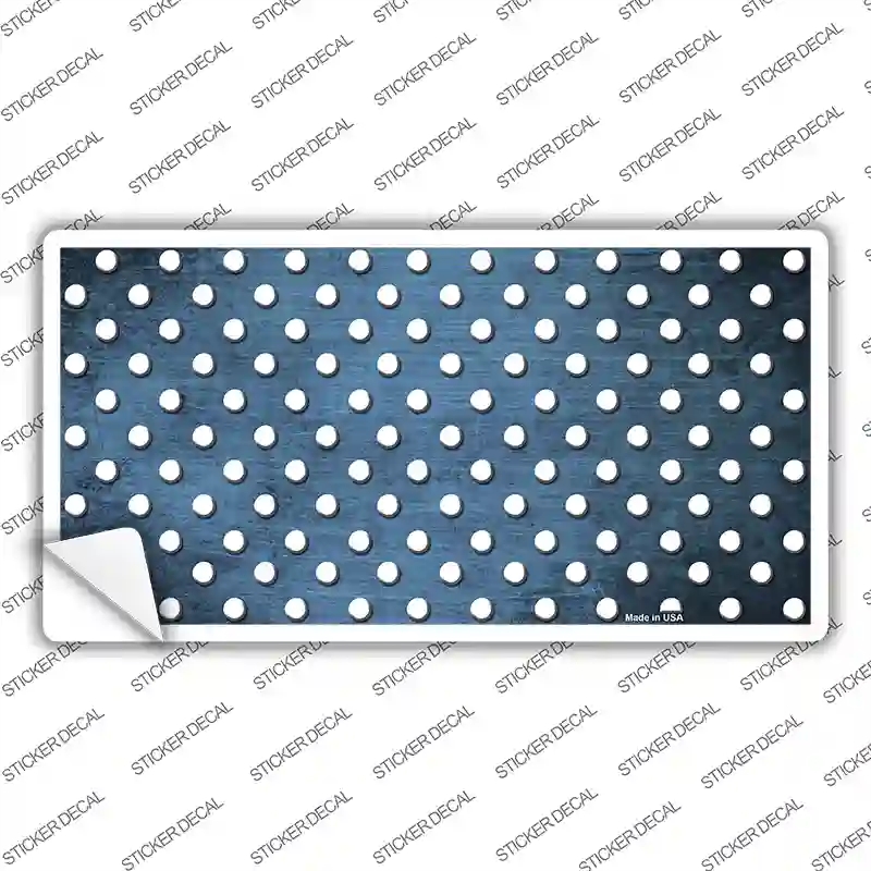 LP-7387s-L Light Blue White Small Dots Oil Rubbed Novelty Sticker Decal, Large