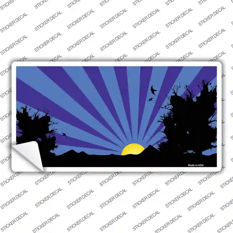 LP-3837s-S Southwest Purple Sunset Novelty Sticker Decal, Small