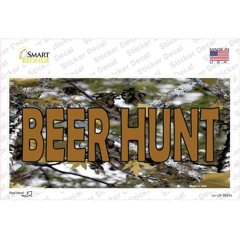 LP-3937s-M Beer Hunt Novelty Sticker Decal, Medium