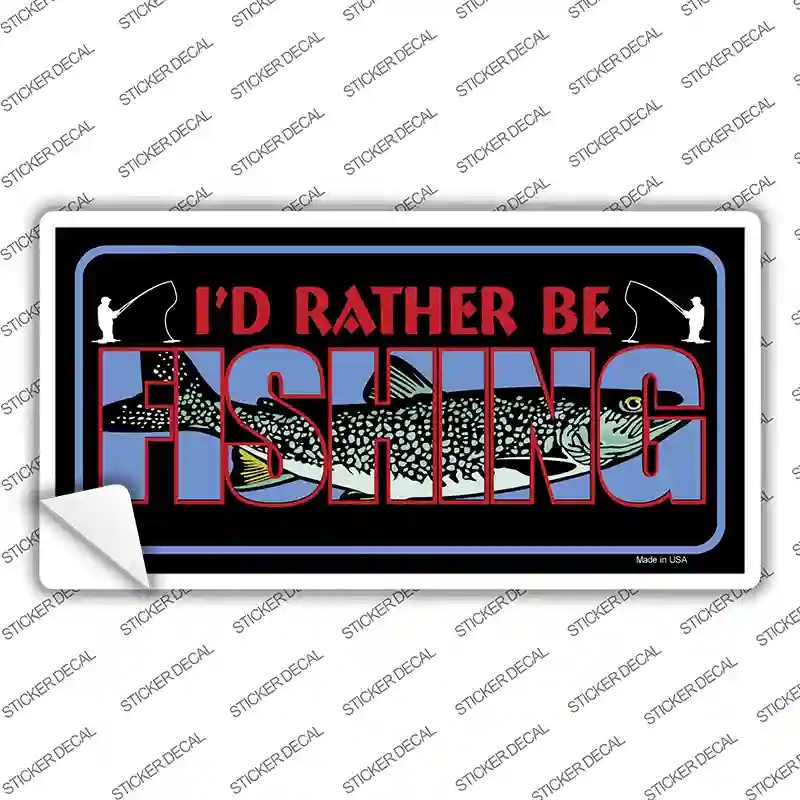 LP-415s-S Rather Be Fishing Novelty Sticker Decal, Small