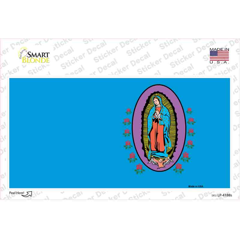 LP-4188s-M Virgin Mary Blue Novelty Sticker Decal, Medium