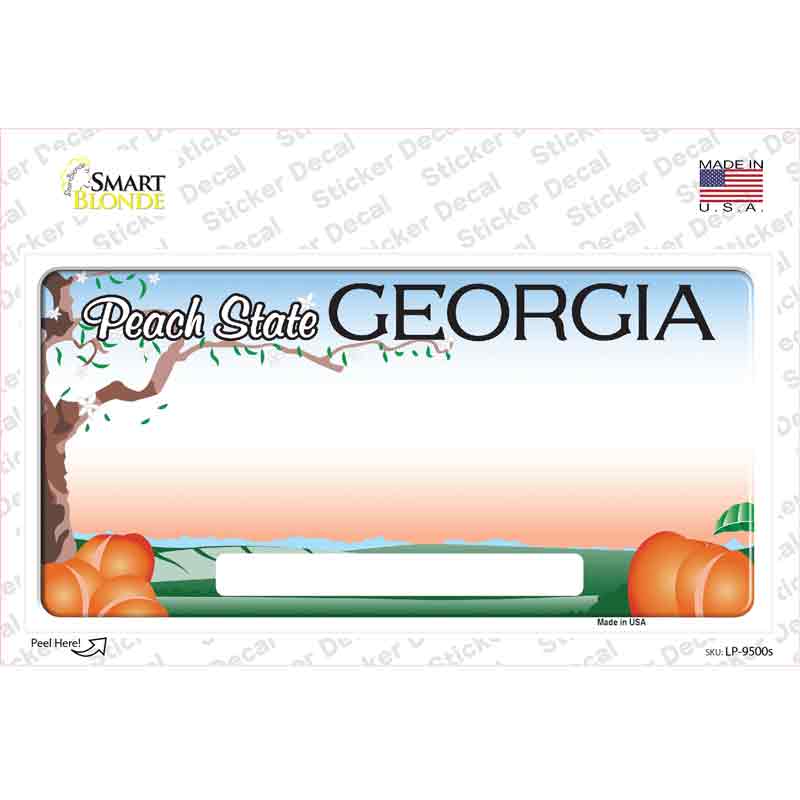 LP-9500s-M Georgia Rusty Background Novelty Sticker Decal, Medium