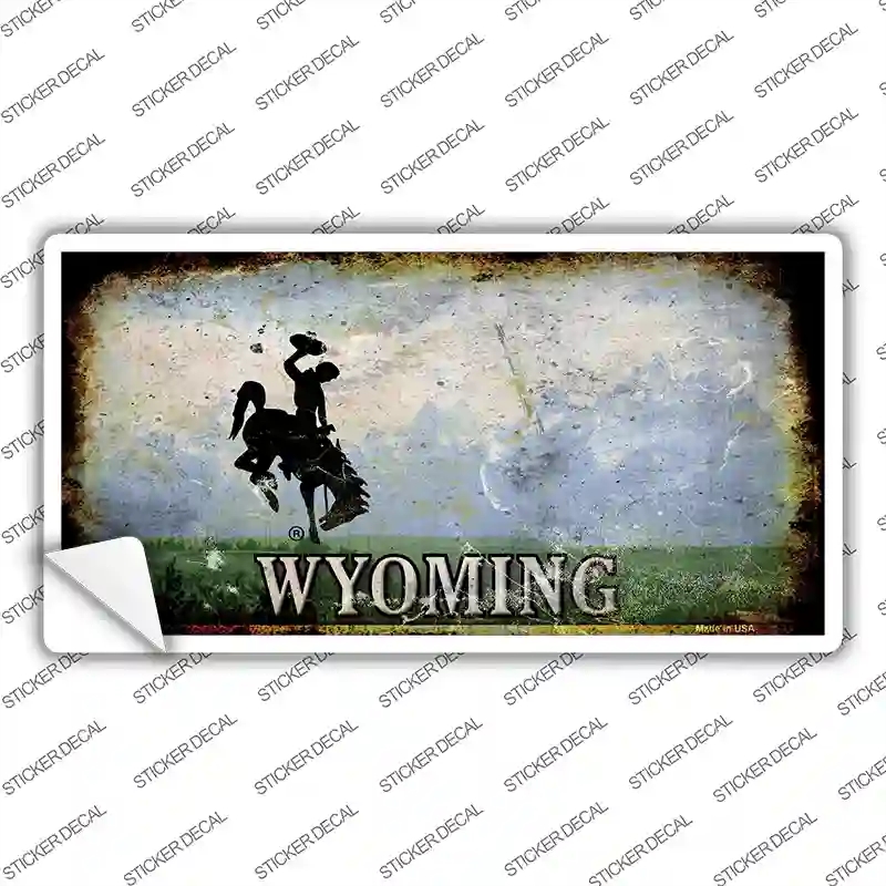 LP-8519s-L Wyoming Rusty State Novelty Sticker Decal, Large