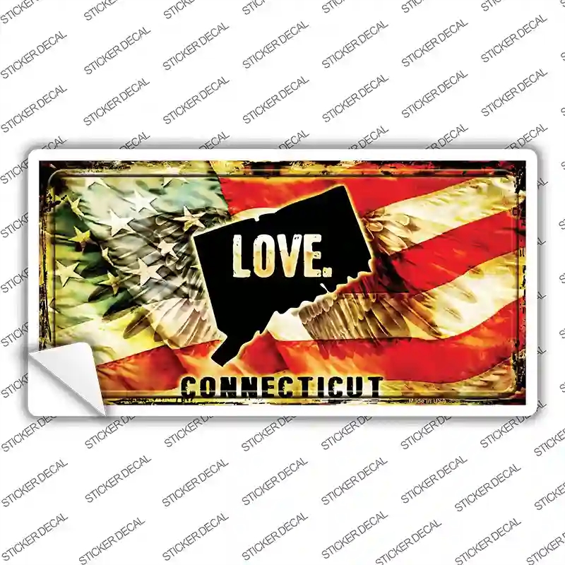 LP-8593s-L Connecticut Love Novelty Sticker Decal, Large