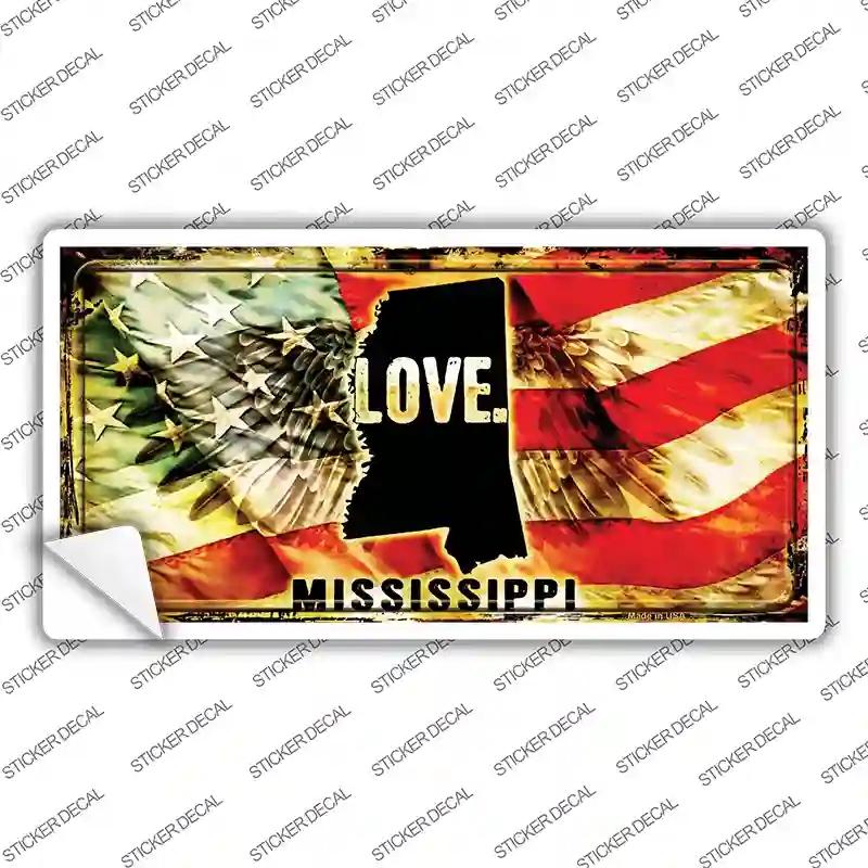 LP-8610s-S Mississippi Love Novelty Sticker Decal, Small