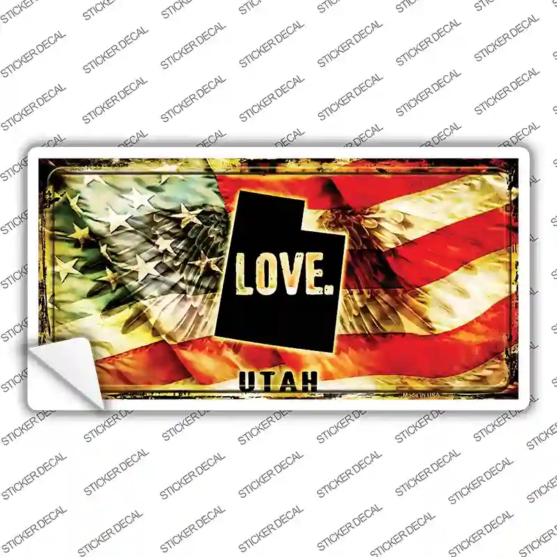 LP-8630s-L Utah Love Novelty Sticker Decal, Large