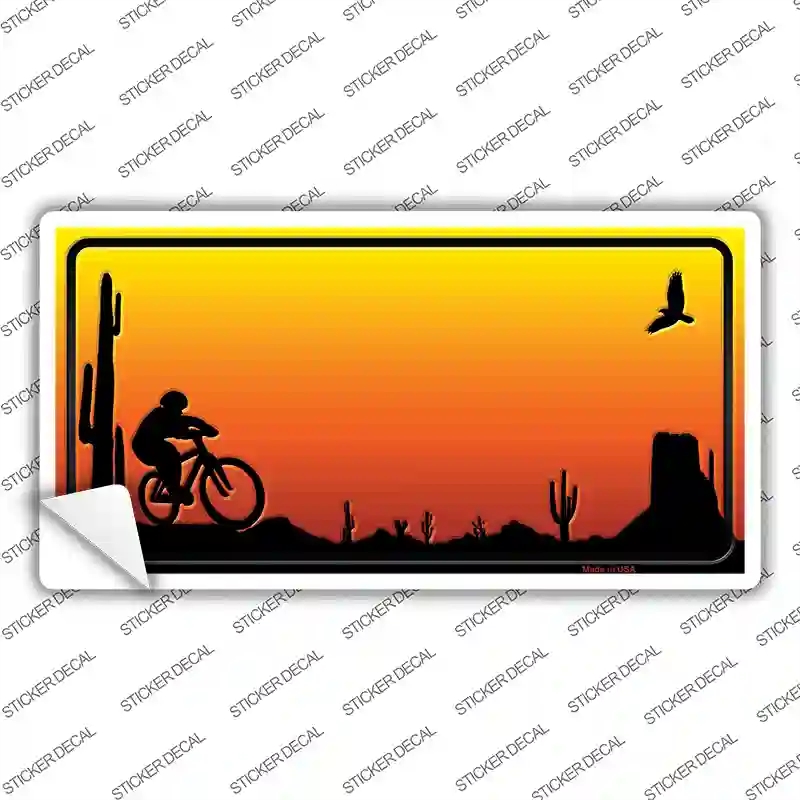 LP-9523s-S Biker Blank Scenic Novelty Sticker Decal, Small