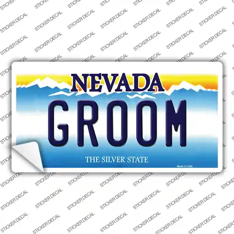 LP-9544s-S Groom Nevada Novelty Sticker Decal, Small