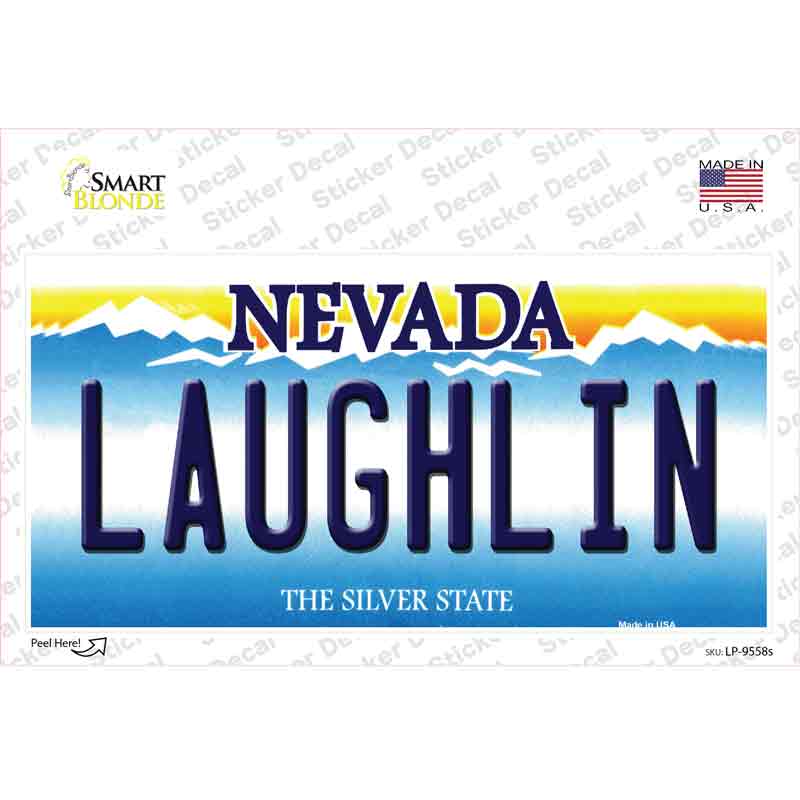 LP-9558s-M Laughlin Nevada Novelty Sticker Decal, Medium