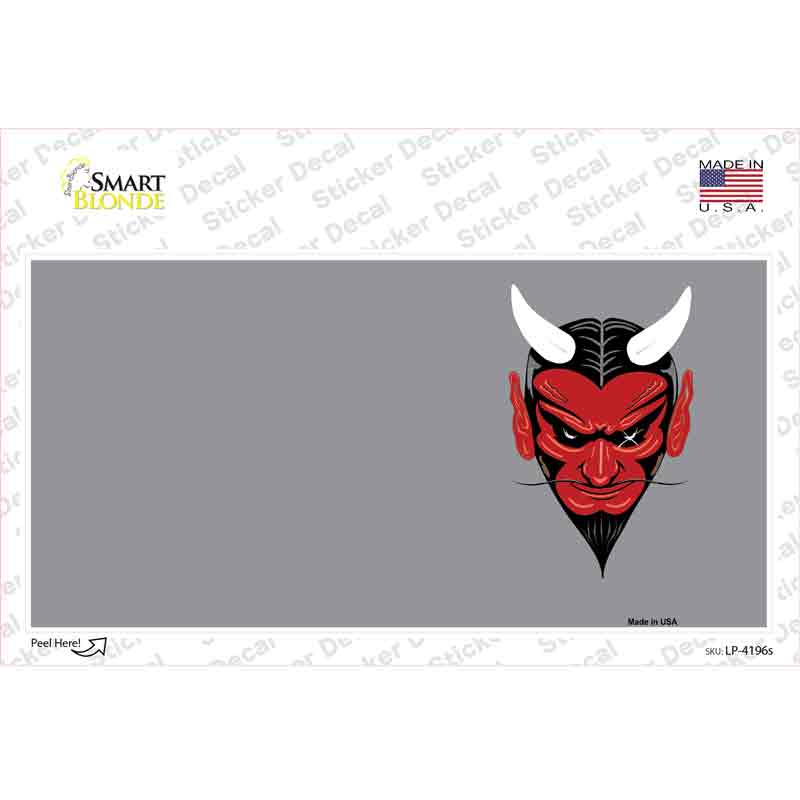 LP-4196s-M Devil Offset Novelty Sticker Decal, Medium