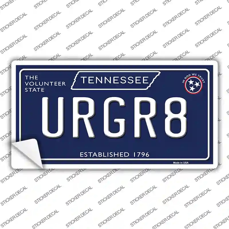LP-13932s-S URGR8 Tennessee Blue Novelty Sticker Decal, Small