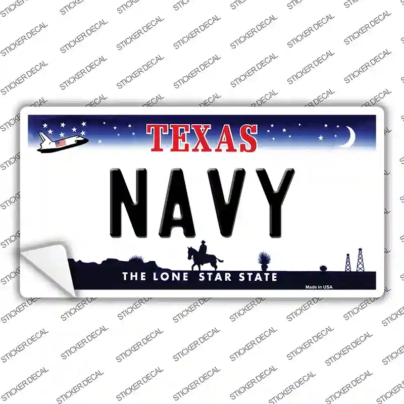 LP-13965s-XL Texas Navy Novelty Sticker Decal, Extra Large