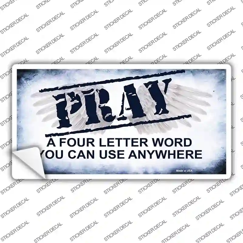 LP-8648s-XL Pray Novelty Sticker Decal, Extra Large