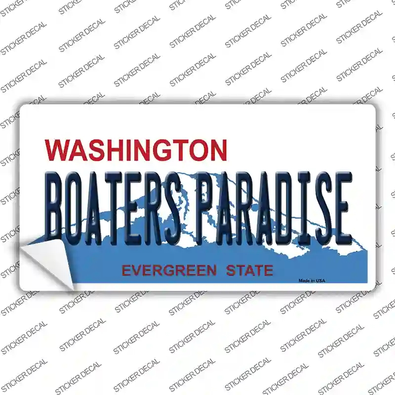 LP-8688s-L Boaters Paradise Washington Novelty Sticker Decal, Large