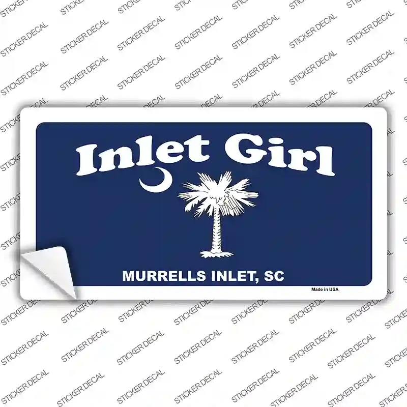 LP-8762s-S Inlet Girl Novelty Sticker Decal, Small