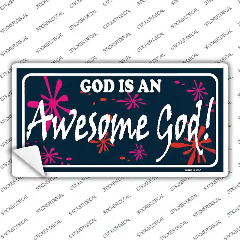 LP-251s-L God is An Awesome Novelty Sticker Decal, Large