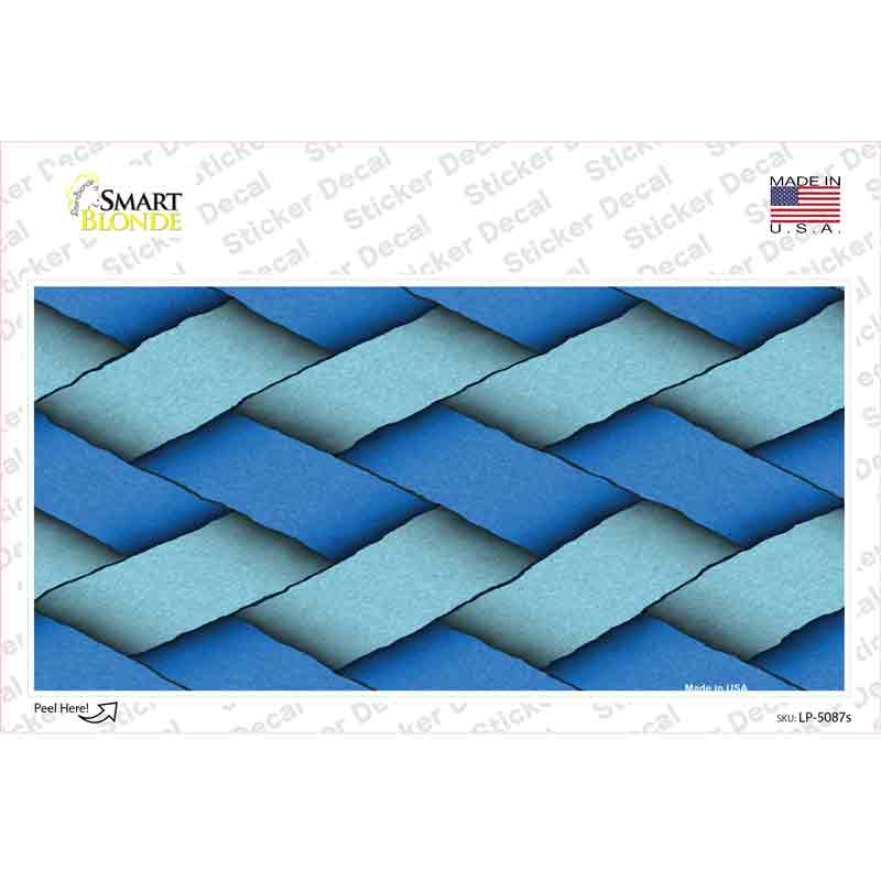 LP-5087s-M Weave Blue Novelty Sticker Decal, Medium