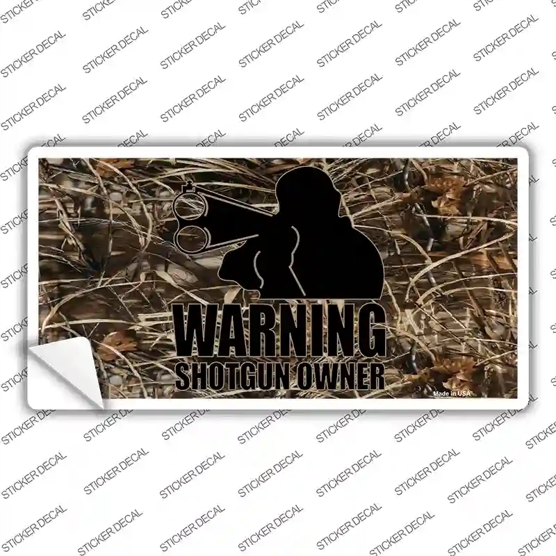 LP-5264s-S Warning Shotgun Owner Novelty Sticker Decal, Small