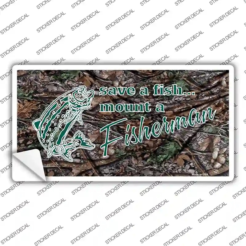 LP-5274s-S Save A Fish Novelty Sticker Decal, Small