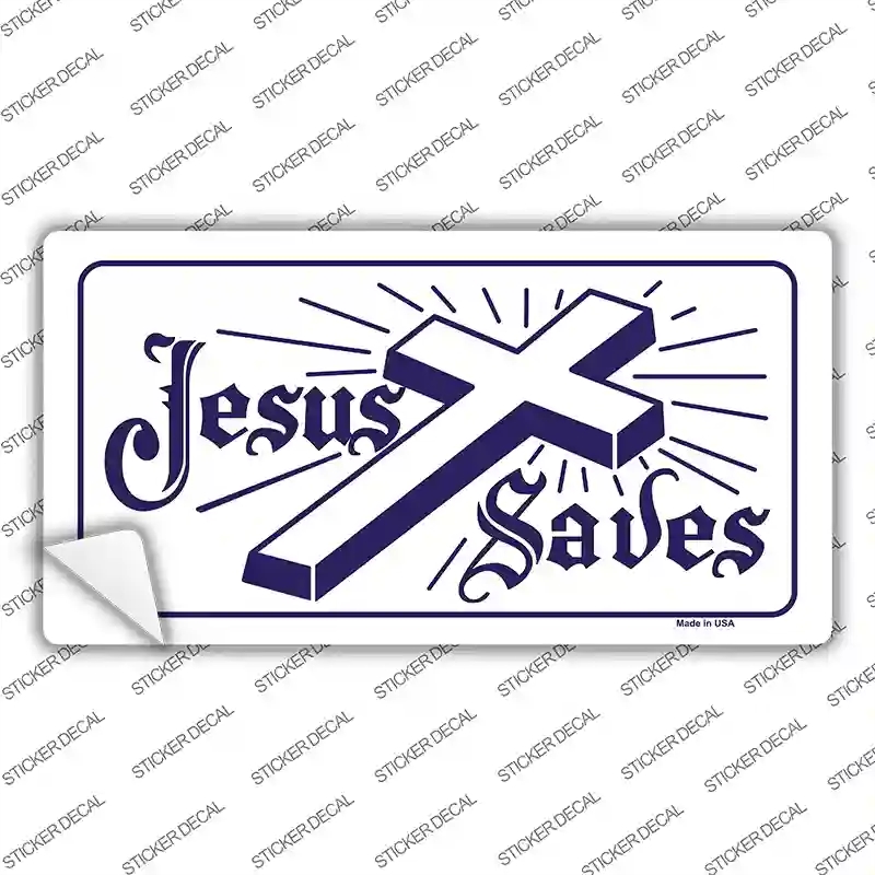 LP-256s-L Jesus Saves Novelty Sticker Decal, Large