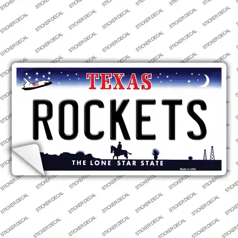 LP-2572s-L Rockets Texas State Novelty Sticker Decal, Large