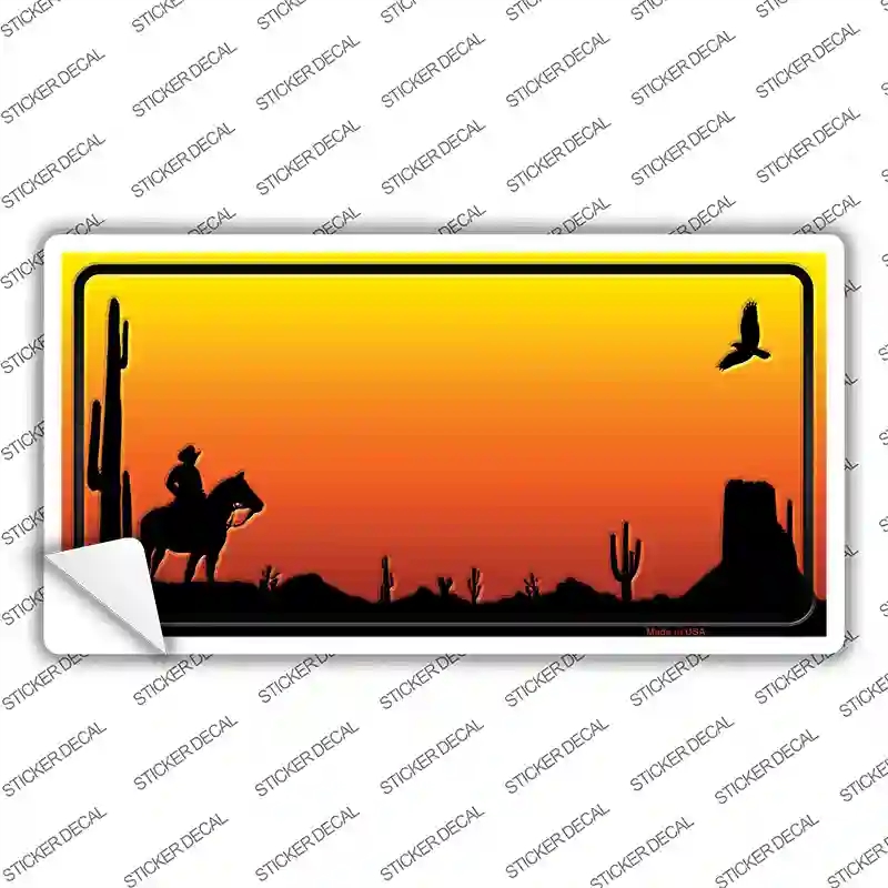 LP-9535s-XL Cowboy Blank Scenic Novelty Sticker Decal, Extra Large