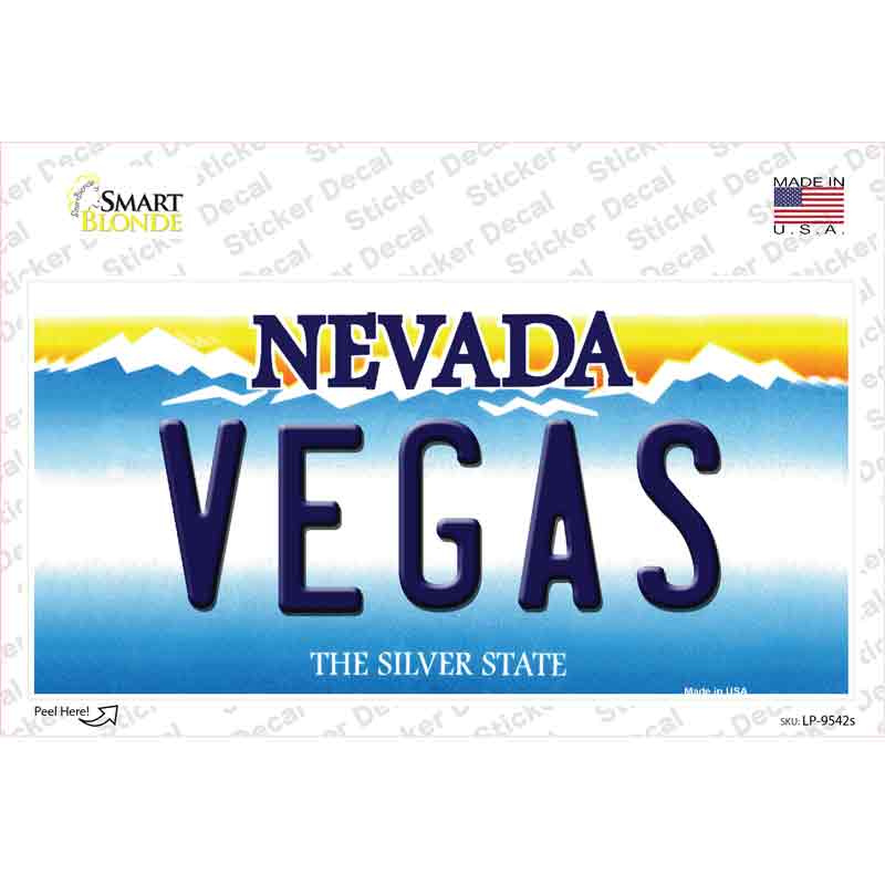 LP-9542s-M Vegas Nevada Novelty Sticker Decal, Medium