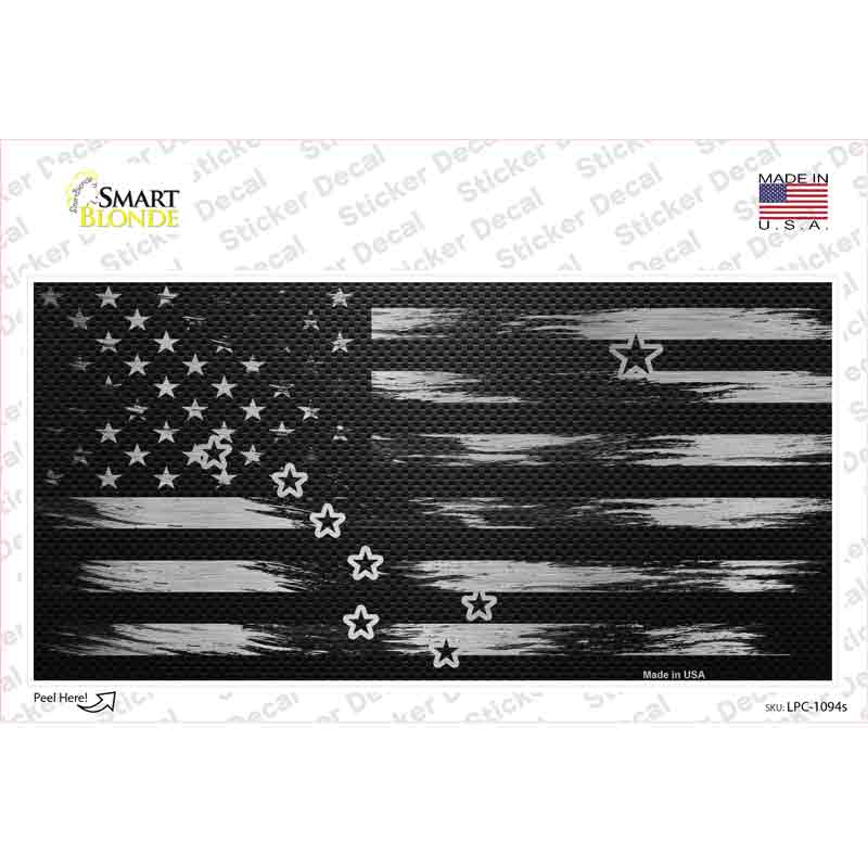 LPC-1094s-M Alaska Carbon Fiber Novelty Sticker Decal, Medium