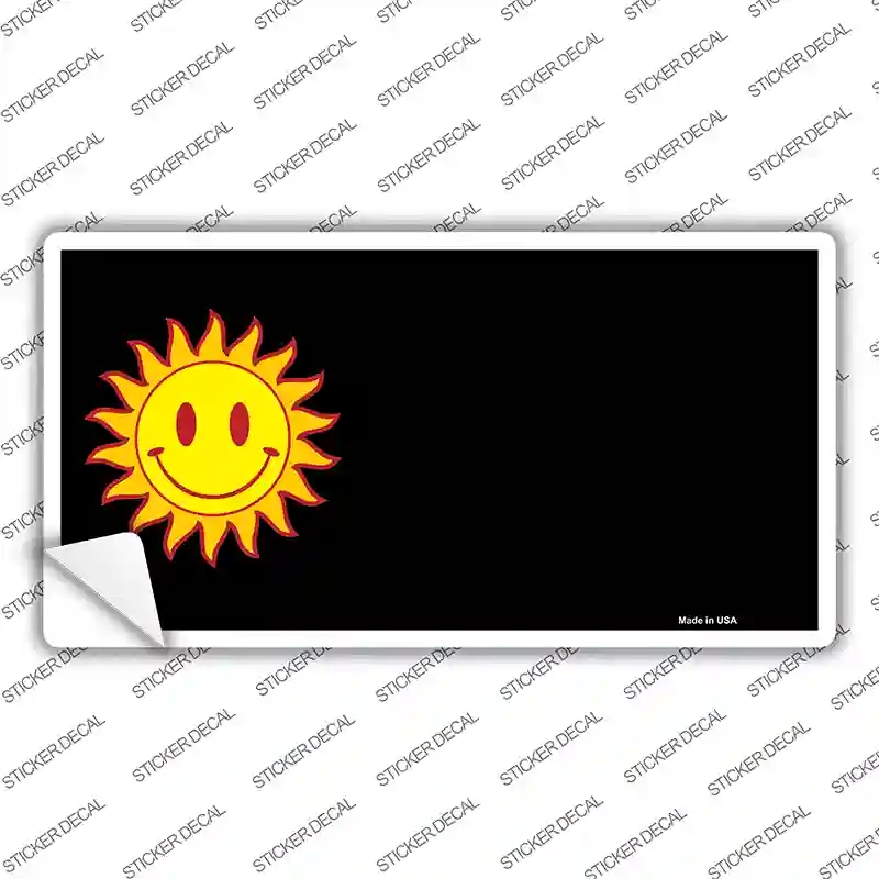 LP-3864s-L Sun Smiley Offset Novelty Sticker Decal, Large