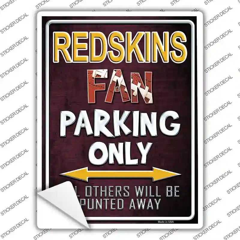 P-2033s-XL Redskins Novelty Rectangle Sticker Decal, Extra Large